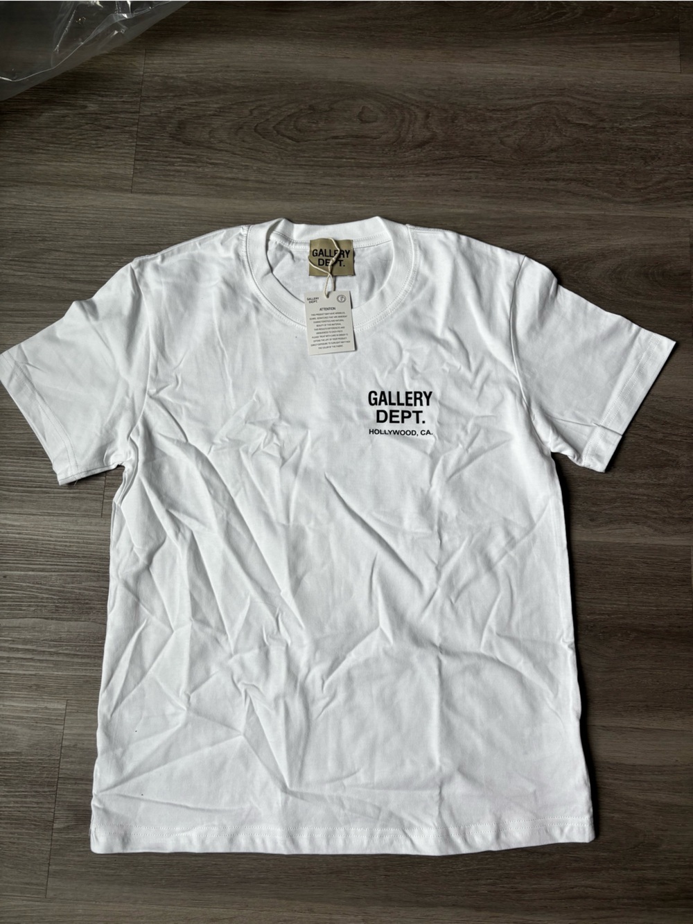 Gallery Dept White T-Shirt with Black Text